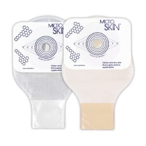 9 in Drainable Pouch w/ Plain MicroSkin Barrier, Clear or Opaque