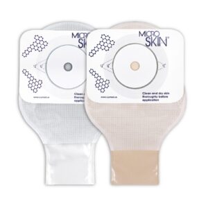 9 in Drainable Pouch, MicroSkin w/ MicroDerm Washer, Clear or Opaque