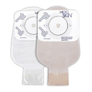 11 in Drainable Pouch, MicroSkin w/ MicroDerm Washer, Clear or Opaque